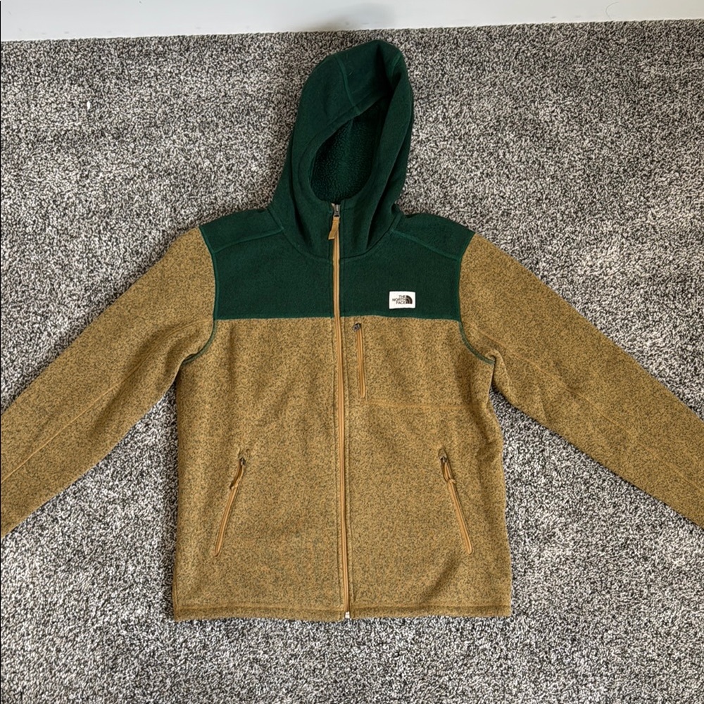 The North Face Green and Tan Jacket